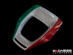 Alfa Romeo Stelvio Shift Gate Trim Panel - Carbon Fiber - 2020+ - Italian Theme - Feroce Carbon Alfa Romeo Stelvio Shift Gate Trim Panel - Carbon Fiber - 2020+ - Italian Theme - Feroce Carbon